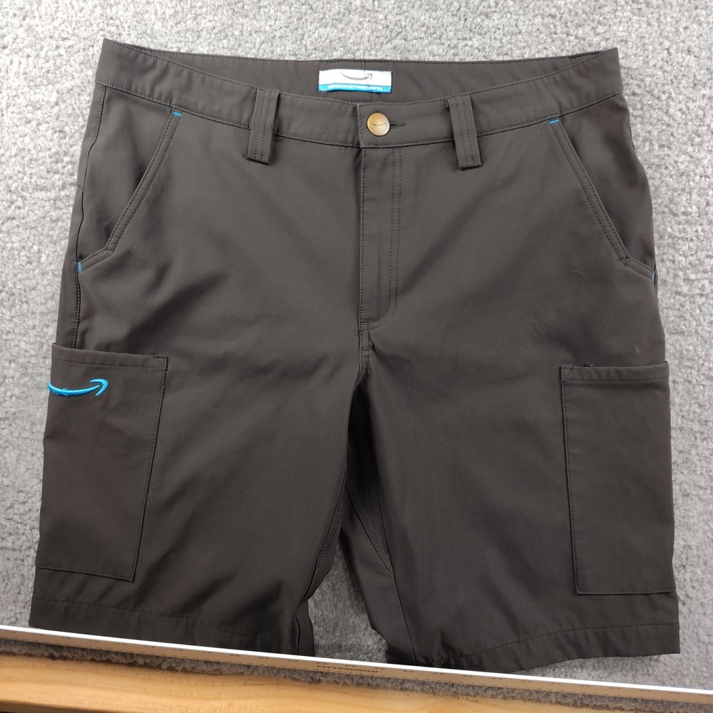 Amazon Employee Uniform Cargo Shorts Men Medium 32-34 Luly Yang Seattle Black